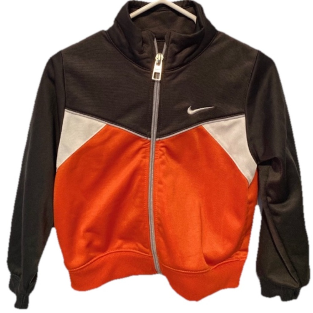 Nike Toddler Boy’s Activewear Jacket Gray Orange Size 2T Preowned